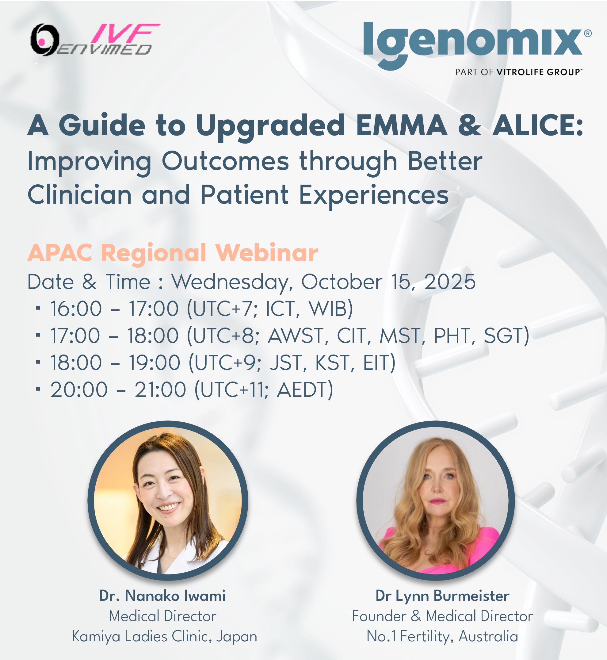 A Guide to Upgrade EMMA and ALICE - Improving Outcomes through Better Clinician and Patient Experiences